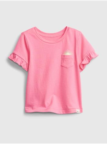 Detské tričko ruffle t-shirt Ružová