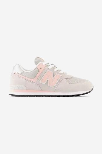 Detské tenisky New Balance GC574EVK šedá farba