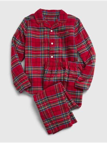 Červené chlapčenské kockované pyžamo GAP
