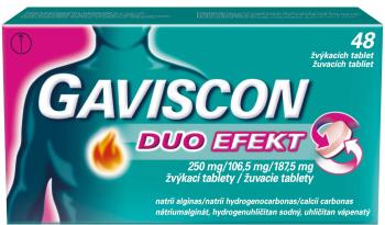 Gaviscon Duo Efekt žuvacie tablety 48 ks