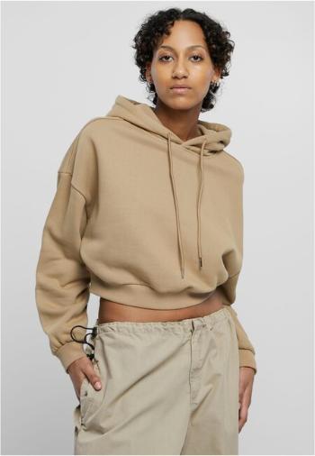 Urban Classics Ladies Cropped Heavy Hoody warmsand - L