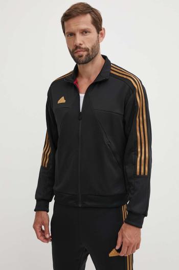 Mikina adidas Tiro pánska, čierna farba, s nášivkou, IW8866