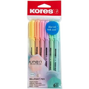 KORES K0 Pen Pastel, M-1 mm, pastelové farby – balenie 6 ks (37066)