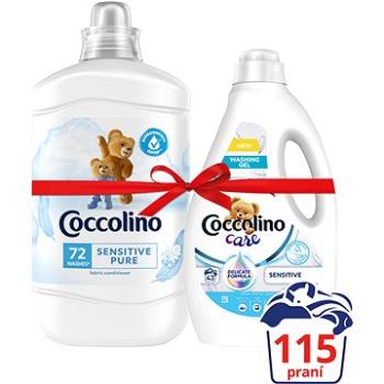 COCCOLINO Sensitive aviváž 1,8 l (72 praní) + Care Sensitive prací gél 1,72 l (43 praní) (AVI177mix2)