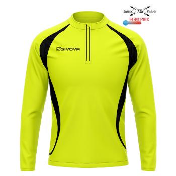 RUNNING LONG SHIRT GIALLO FLUO/NERO Tg. M