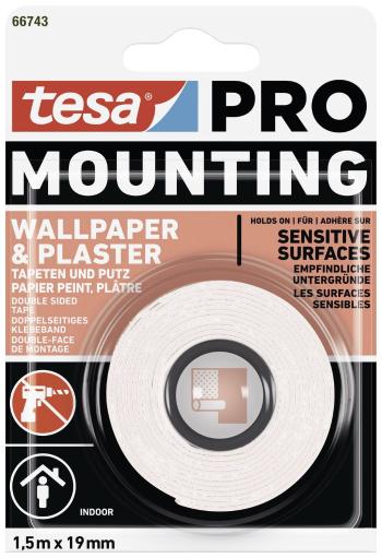 tesa Mounting PRO Tapete & Putz 66743-00000-00 montážna páska  biela (d x š) 1.5 m x 19 mm 1 ks