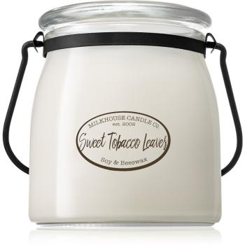 Milkhouse Candle Co. Creamery Sweet Tobacco Leaves vonná sviečka Butter Jar 454 g