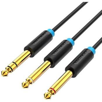 Vention TRS 6,5 mm Male to 2*6,5 mm Male Audio Cable 1 m Black (BATBF)