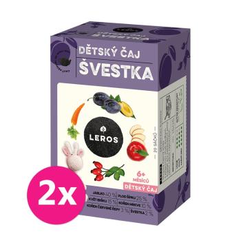 2x LEROS Čaj detský Slivka 20x2g