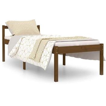 Rám postele medovo hnedý masívna borovica 90 × 200 cm, 810602