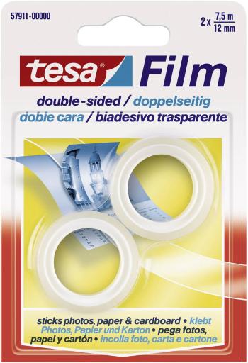 tesa  57911-00000-01 obojstranná lepiaca páska tesafilm® priehľadná (d x š) 7.5 m x 12 mm 2 ks
