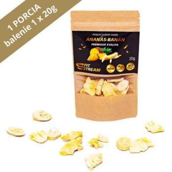 FitStream - Fit balíček sušené ovocie - Ananas/Banan 20gr.(1porcia)