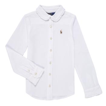 Polo Ralph Lauren  KNIT OXFORD-SHIRTS-BUTTON FRONT SHIRT  Košele a blúzky Biela