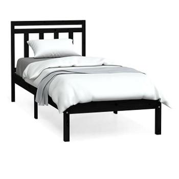 Rám postele čierny masívne drevo 90 × 190 cm Single, 3100558