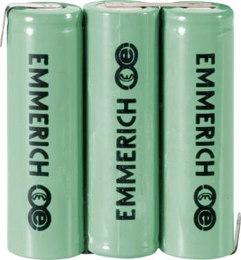 Emmerich 3AA-ZLF akupack - sada nabíjacích batérií 3x mignon (AA) spájkovacia špička v tvare Z Ni-MH 3.6 V 1500 mAh