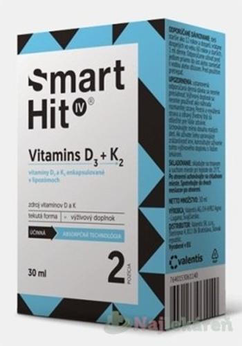 Valentis Ag Che SmartHit IV D3 + K2 roztok 30 ml