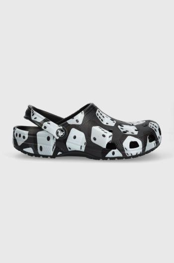 Šľapky Crocs Classic Dice Clog čierna farba, 208762