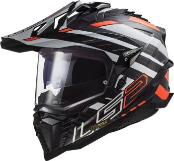 LS2 MX701 Explorer Carbon Edge Black/Fluo Orange L Prilba