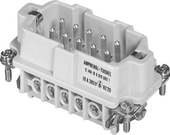 Amphenol C146 10A010 002 1-1 vložka pinového konektora Heavy | mate® C146 Počet kontaktov 10 + PE 1 ks