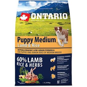 Ontario Puppy Medium Lamb & Rice 2,25 kg (8595091780129)