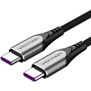 Vention Type-C (USB-C) 2.0 (M) to USB-C (M) 100W/5A Cable 1.5M Gray Aluminum Alloy Type (TAEHG)