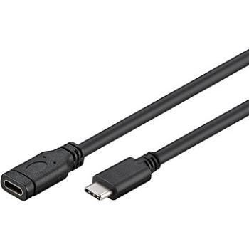 PremiumCord Predlžovací kábel USB 3.1 konektor C/male – C/female, čierny, 2 m (ku31mf2)