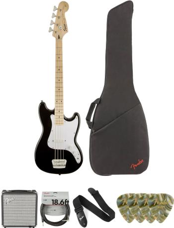 Fender Squier Bronco Bass MN Black Deluxe SET Black