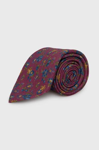 Vlnená kravata Polo Ralph Lauren bordová farba