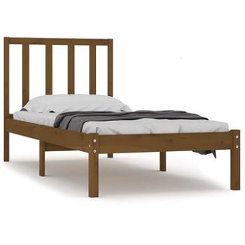 Rám postele medovo hnedý masívna borovica 75 × 190cm Small Single, 3105034