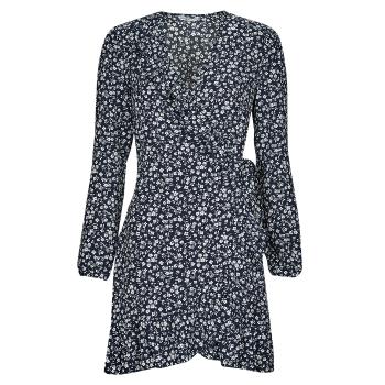 Only  ONLCARLY L/S WRAP SHORT DRESS  Krátke šaty Námornícka modrá