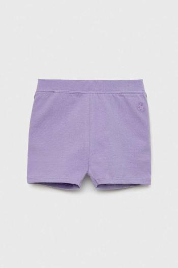 Detské krátke nohavice GAP fialová farba, jednofarebné