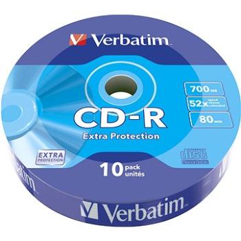 VERBATIM CD-R 80 52× WRAP EXTRA PROTECTION 10pck/BAL (43725)