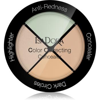 IsaDora Color Correcting paleta korektorov odtieň Anti-Redness 4x1 g