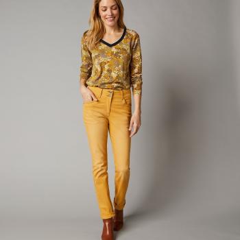 Blancheporte Rovné strečové džínsy, farebné medová 38