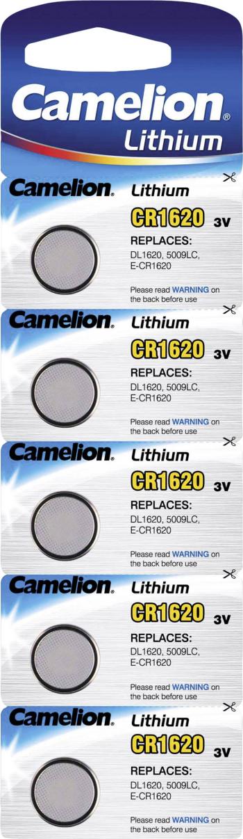 Camelion CR1620 gombíková batéria  CR 1620 lítiová 90 mAh 3 V 5 ks