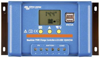 Victron Energy Blue-Solar PWM-LCD&USB solárny regulátor nabíjania PWM 12 V, 24 V 10 A