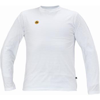 Cerva Antistatické tričko s dlhým rukávom NOYO ESD - Biela | XS