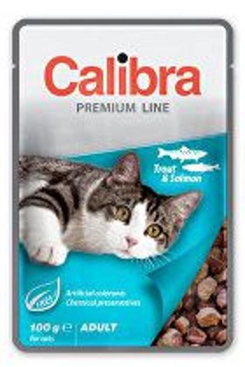 Calibra kapsička pre mačky Premium Adult pstruh a losos 100g + Množstevná zľava