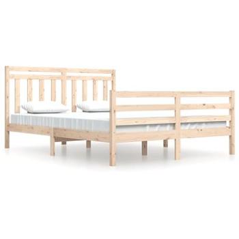 Rám postele masívne drevo 160 × 200 cm, 3105325