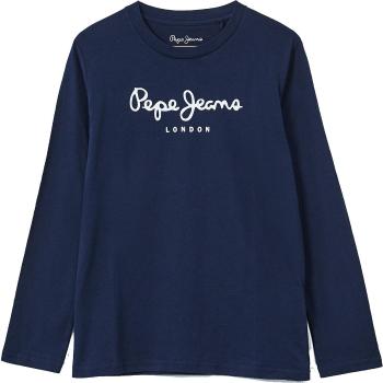 Pepe jeans  NEW HERMAN  Tričká s dlhým rukávom Námornícka modrá