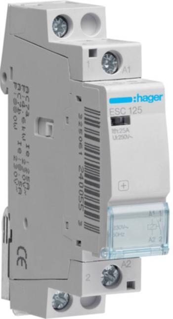Hager ESC125 inštalačný stýkač  1 spínací       1 ks