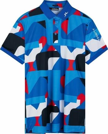 J.Lindeberg Tour Tech Regular Fit Print Polo Brilliant Blue Big Bridge 2XL