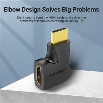 Vention HDMI 90 Degree Male to Female Vertical Flat Adaptér Black (AIPB0)