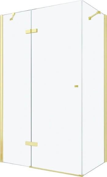 MEXEN/S - ROMA sprchovací kút 120x80 cm, transparent, zlatá 854-120-080-50-00