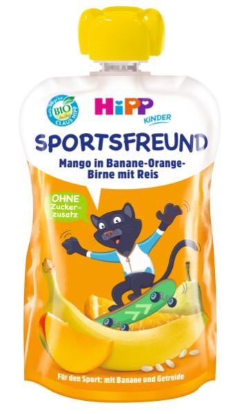 HiPP BIO Kinder Ovocno-obilný príkrm banán, pomaranč, hruška, mango a ryža 120 g