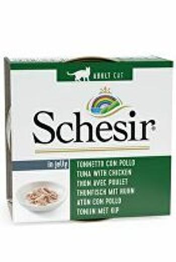 Schesir Cat Cons. Adult tuniak/kuracie mäso 85G + Množstevná zľava