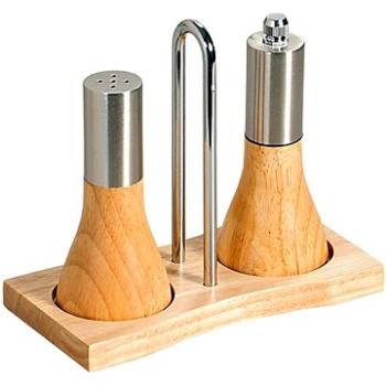 Kesper Stolná sada mlynčeka na korenie a soľničky, výška 13 cm, gumovníkové drevo a nerezová oceľ (13860)
