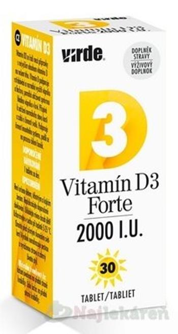Virde Vitamín D3 Forte 2000 I.U. 30 tabliet