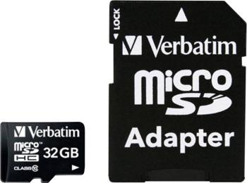 Verbatim MICRO SDHC 32GB CL 10 ADAP pamäťová karta micro SDHC 32 GB Class 10 vr. SD adaptéru