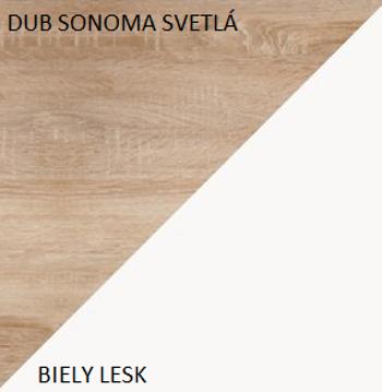 WIP Nízky regál MAX 03 Farba: Dub sonoma svetlá / biely lesk